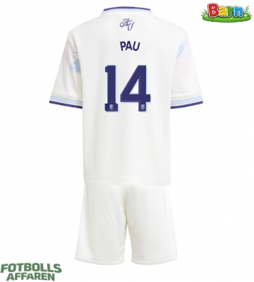 Aston Villa Pau Torres #14 Tredjeställ Barn 2025-26 Kortärmad (+ Korta byxor)